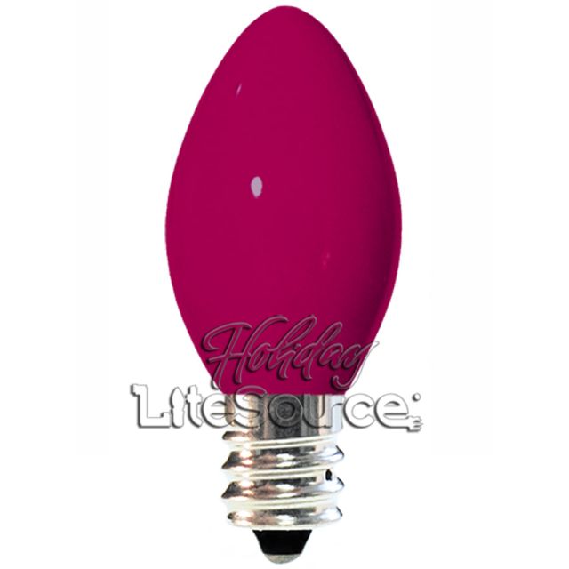 Pink Replacement Bulbs C7 Candelabra Ceramic Style