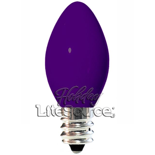 Purple Replacement Bulbs  C7 Candelabra Ceramic Style