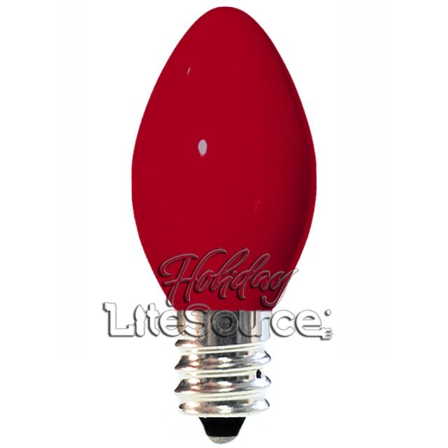 Red Replacement Bulbs  C7 Candelabra Ceramic Style