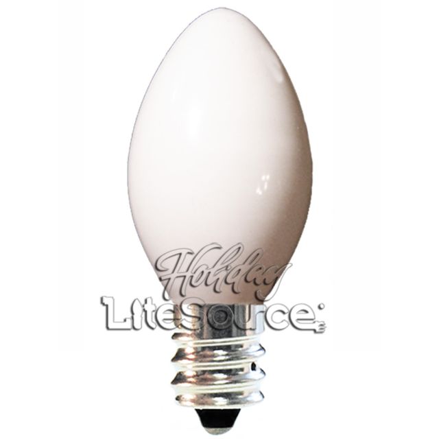 White Replacement Bulbs  C7 Candelabra Ceramic Style