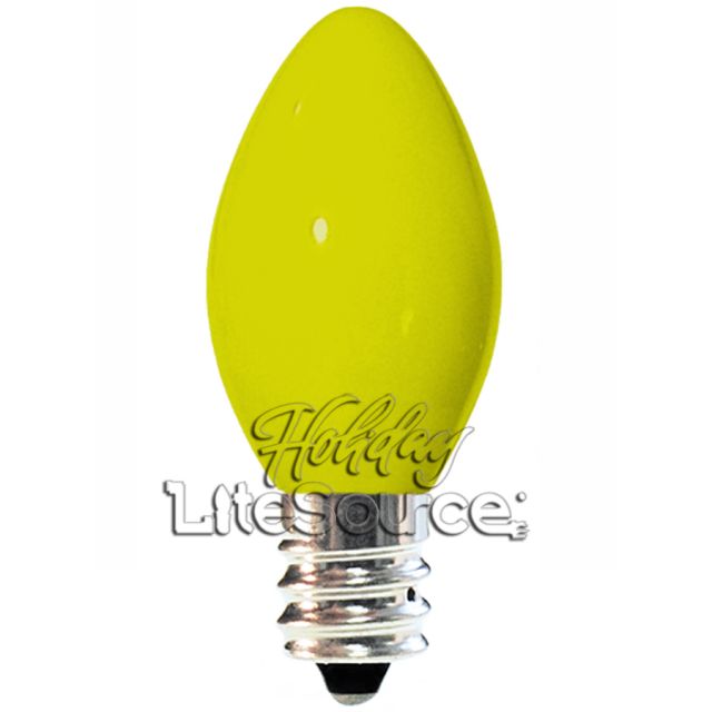 Yellow Replacement Bulbs  C7 Candelabra Ceramic Style