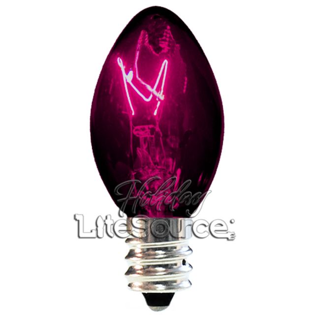 Dark Purple Replacement Bulb  C7 Candelabra Triple Dip Style