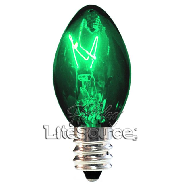 Green Twinkle Replacement Bulbs C7 Candelabra Style