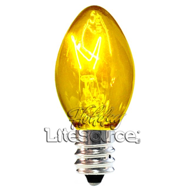 Yellow Twinkle Replacement Bulbs C7 Candelabra Style