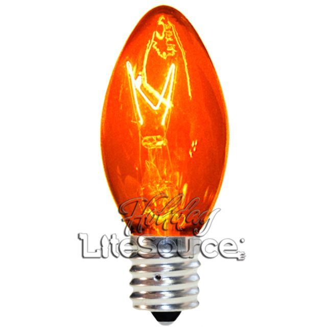 Orange Replacement Bulbs C9 7W Intermediate Style