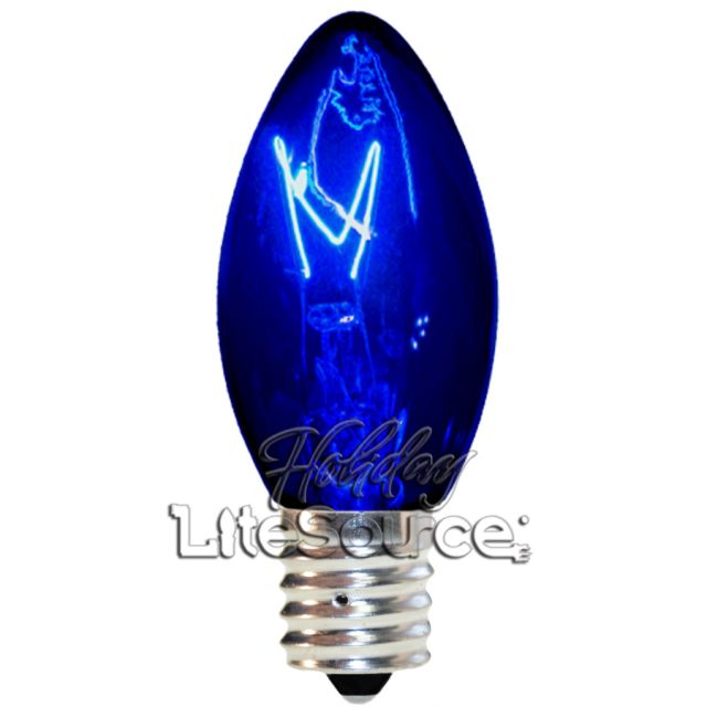 Blue Replacement Bulbs C9 7W Intermediate Style