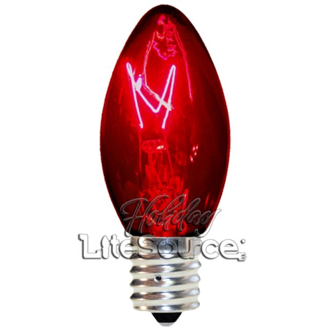 Red Replacement Bulbs C9 7W Intermediate Style