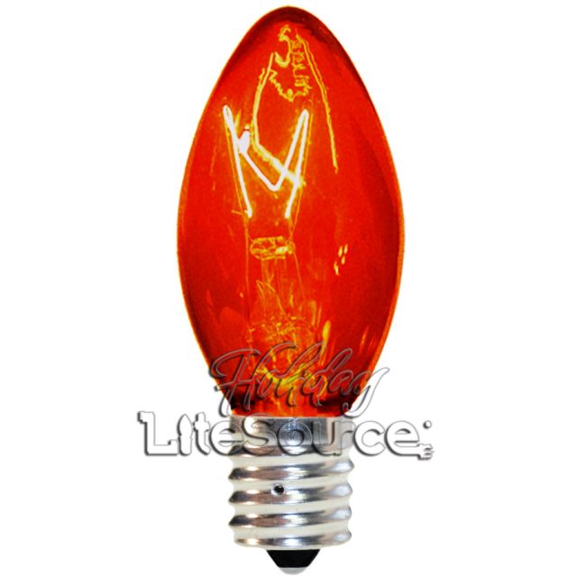 Dark Orange Replacement Bulb C9 Intermediate Triple Dip Style