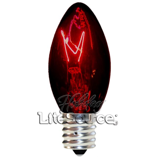 Dark Red Replacement Bulb C9 Intermediate Triple Dip Style