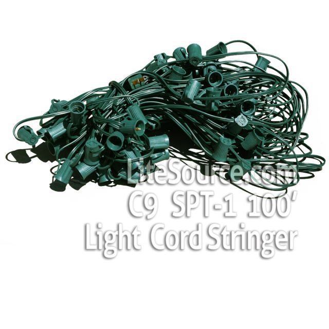 100&#039; C9 Stringer Green Wire with 80 Sockets; SPT-1