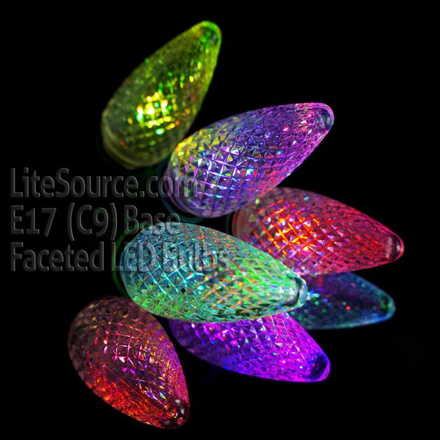 Slow Color Changing LED Replacement Bulbs C9 Intermediate Base