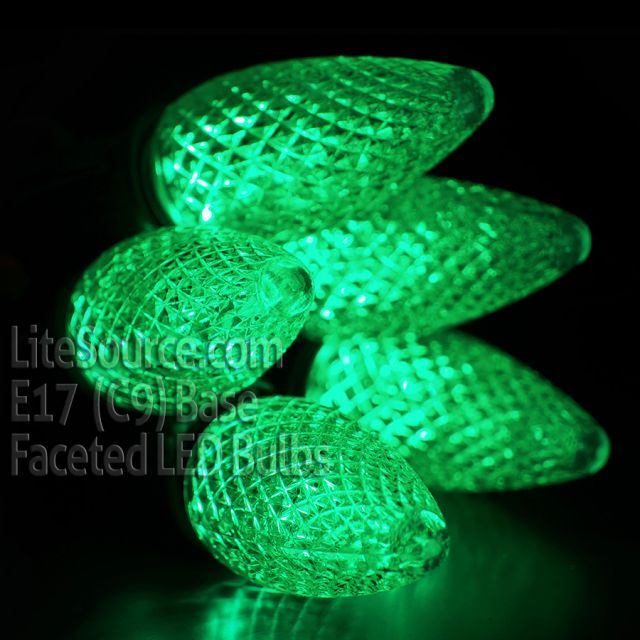 Green SMD LED Replacement Bulbs C9 Intermediate Base