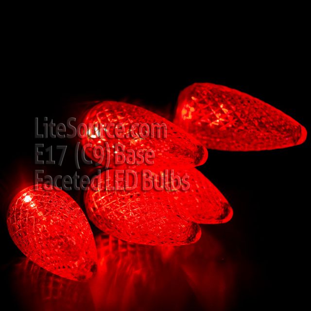 Red SMD LED Replacement Bulbs C9 Intermediate Base