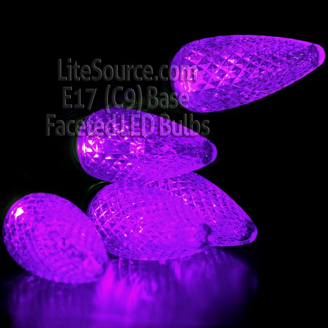 Purple SMD LED Replacement Bulbs C9 Intermediate Base