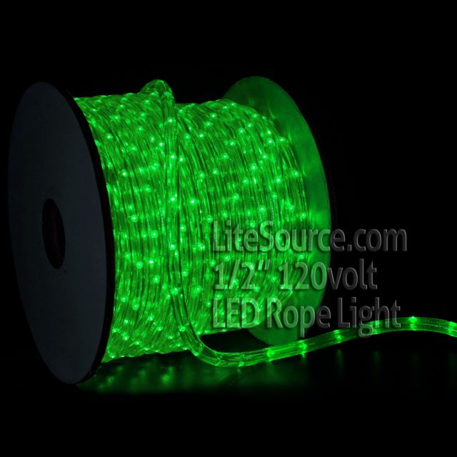 Green LED Rope Light - 1/2 inch 120v