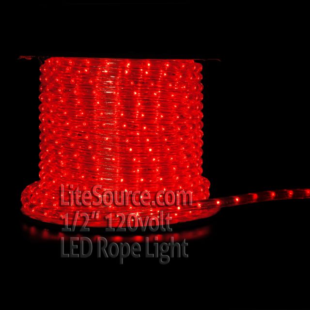 Red LED Rope Light - 1/2 inch 120V