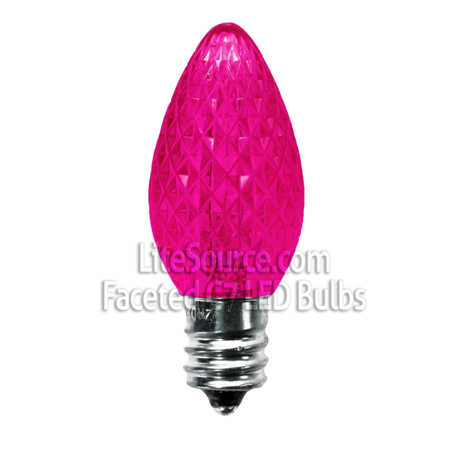 Pink SMD LED Replacement Bulbs C7 Candelabra Style