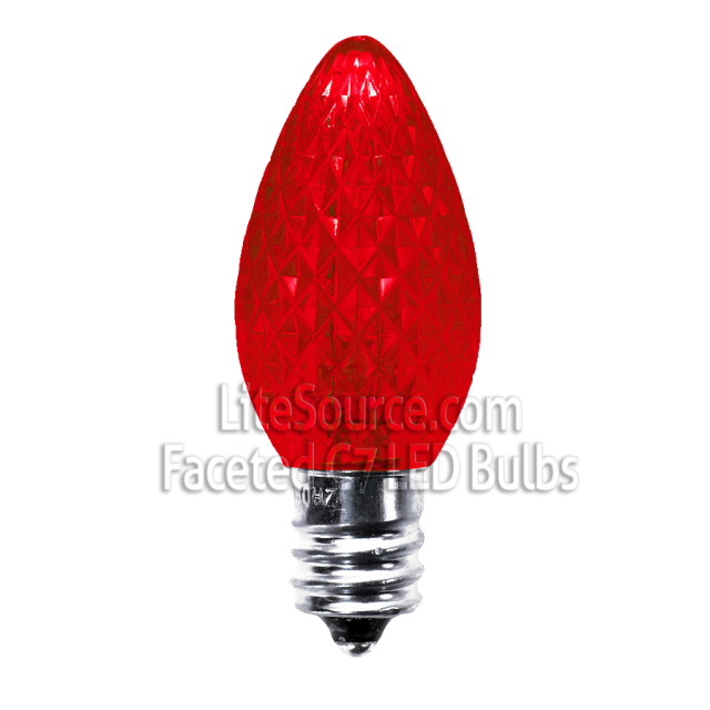 Red SMD LED Replacement Bulbs C7 Candelabra Style