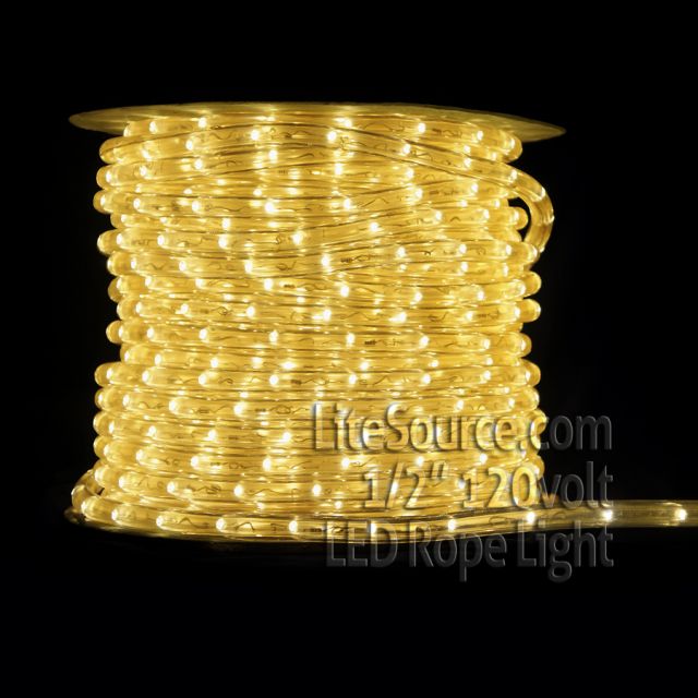 Warm White LED Rope Light - 1/2 inch 120v