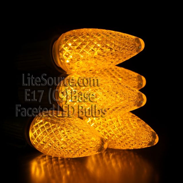 Yellow SMD LED Replacement Bulbs C9 Intermediate Base
