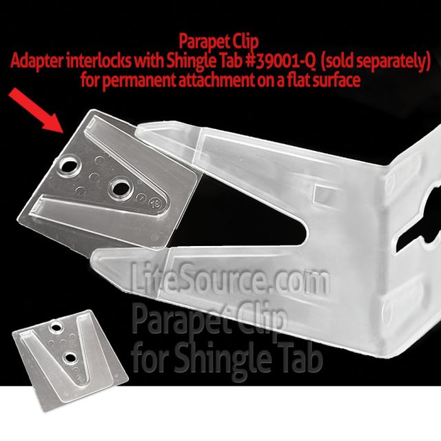 Parapet Clip Flat Surface Adapter; Use With Shingle Tab, 500 Count