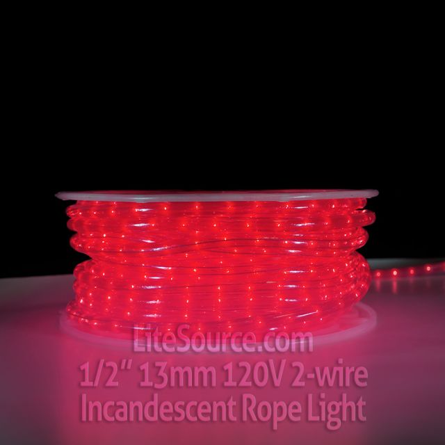 Incandescent Pink Rope Light 1/2 inch 13mm