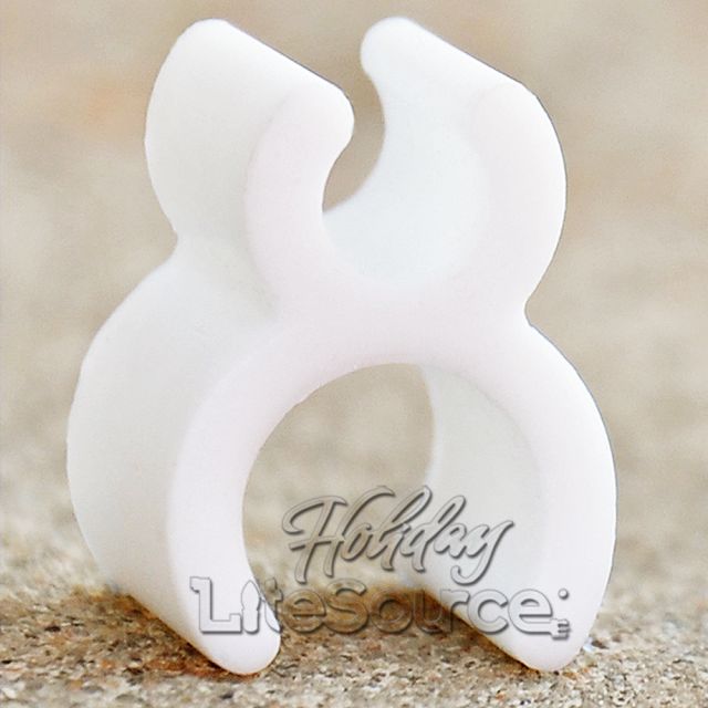 White 3/16" Mini Light Heavy Duty Sculpture Clips for Wire Frames