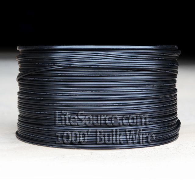 1000&#039; Black Zip Cord, SPT-1 Bulk Wire