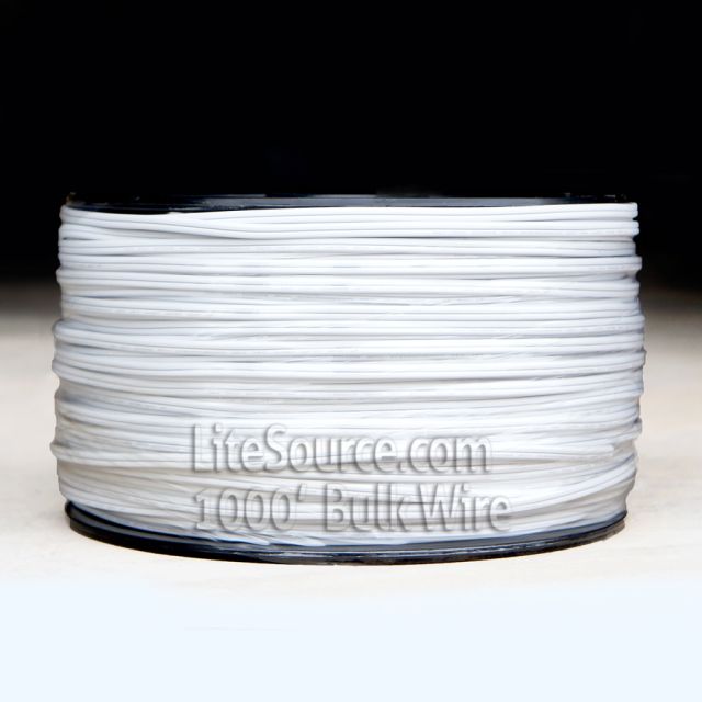 1000&#039; White Bulk Wire, SPT-2 Wire, SPT-2 Zip Cord White