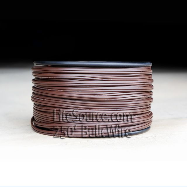 250&#039; Brown Bulk Wire; SPT-1 Wire, SPT-1 Zip Cord Brown